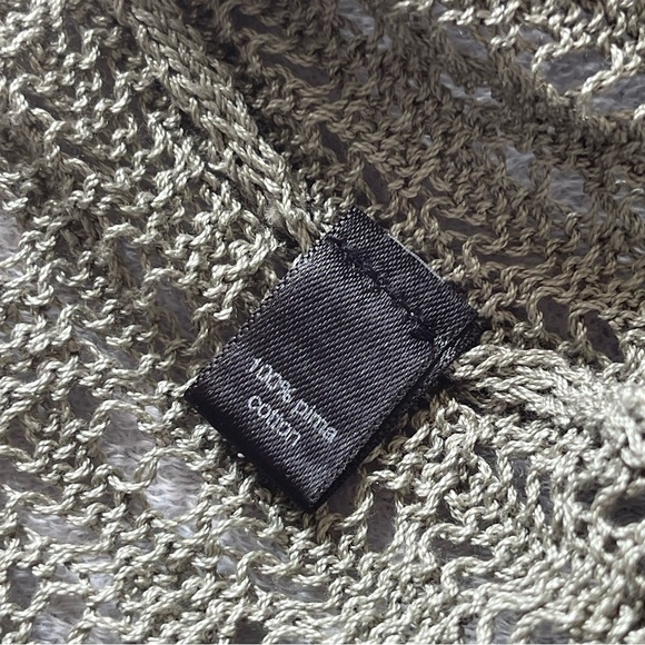 Peruvian Connection sage open knit 100% pima cotton lightweight cardigan, XL - Picture 4 of 12